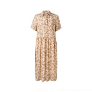 Bedrucktes Maxikleid mit Knopfleiste aus Viskose - Sheer pink dessin 15-1801340-115-211061