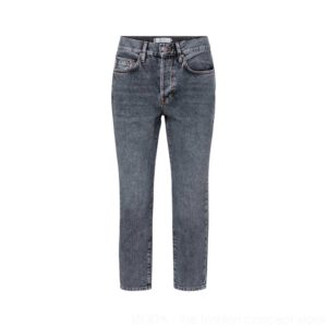 Baumwoll-Denim mit hoher Taille - Grey Denim 19-1201150-122-01113