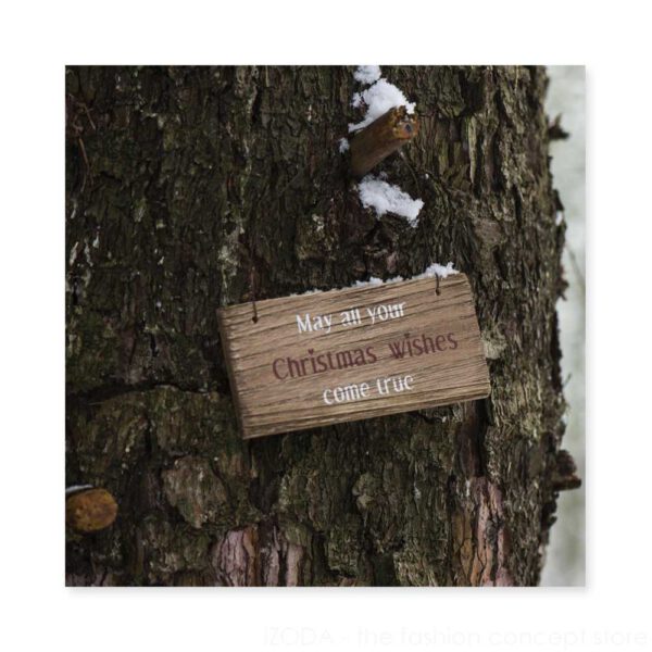Holzschild mit Text - May all your Christmas wishes come true 2-38500-00