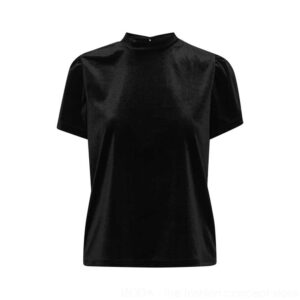 Samtshirt mit Cut Out im Rücken, schwarz - schwarz 95-20117832-194008