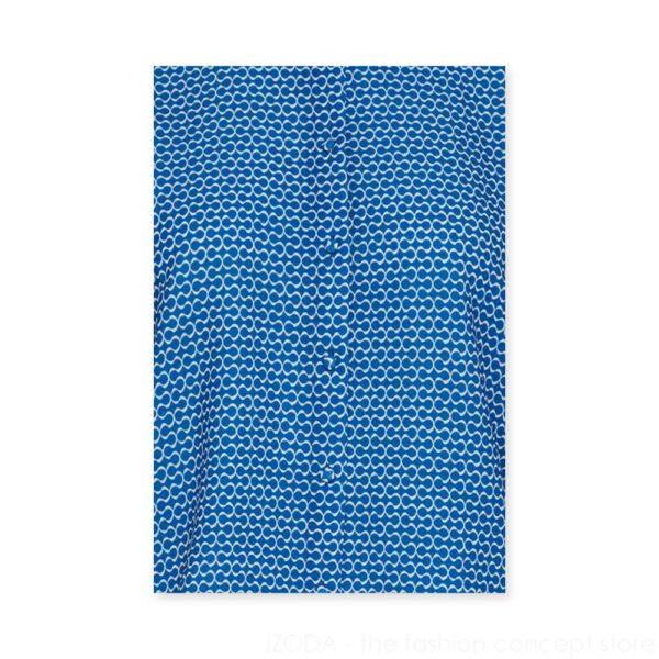 langärmelige Viskosebluse mit überzogenen Knöpfen und weiten Ärmeln - Blue Printed 119-50207178-201345